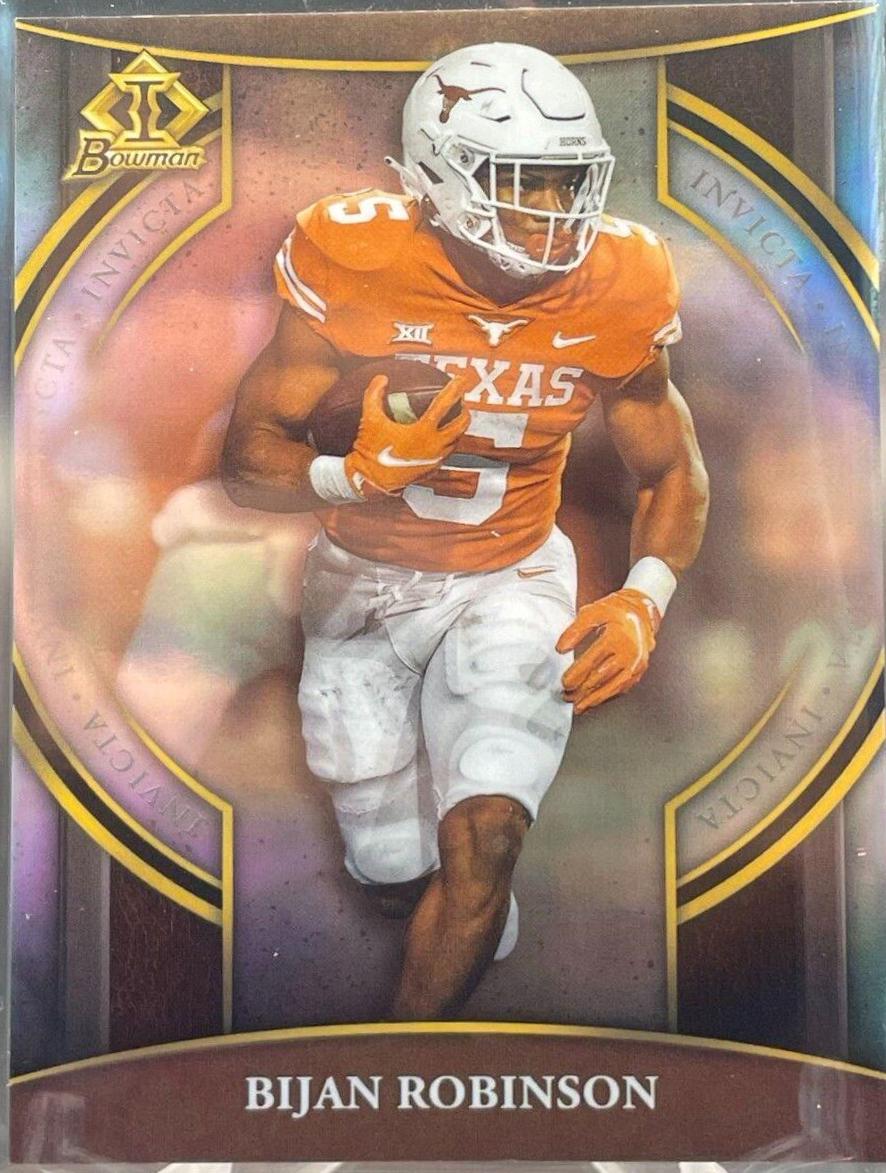 Bijan Robinson #BI-18 Football Cards 2022 Bowman Chrome University Invicta