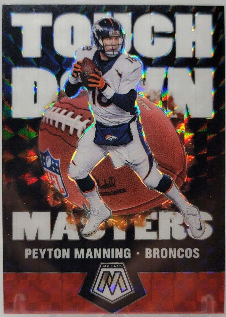 Peyton Manning #TM10 Football Cards 2020 Panini Mosaic Touchdown Masters