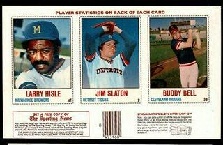 Buddy Bell, Jim Slaton, Larry Hisle