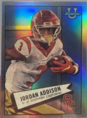 Jordan Addison #52BF-12 Football Cards 2022 Bowman Chrome University 1952