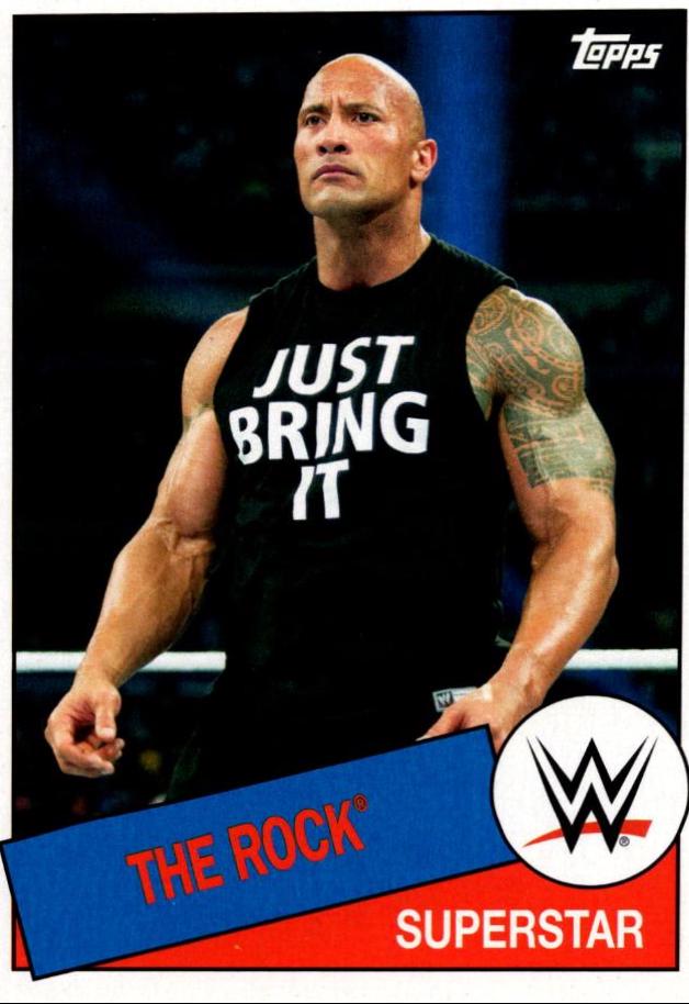 The Rock #86 Wrestling Cards 2015 Topps Heritage WWE