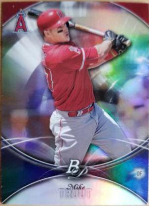 Mike Trout #1 Baseball Cards 2016 Bowman Platinum
