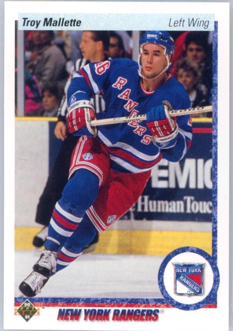 Troy Mallette #11 Hockey Cards 1990 Upper Deck