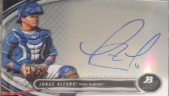 Jorge Alfaro #JA Baseball Cards 2013 Bowman Platinum Autograph Prospects