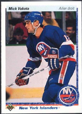Mick Vukota #39 Hockey Cards 1990 Upper Deck French
