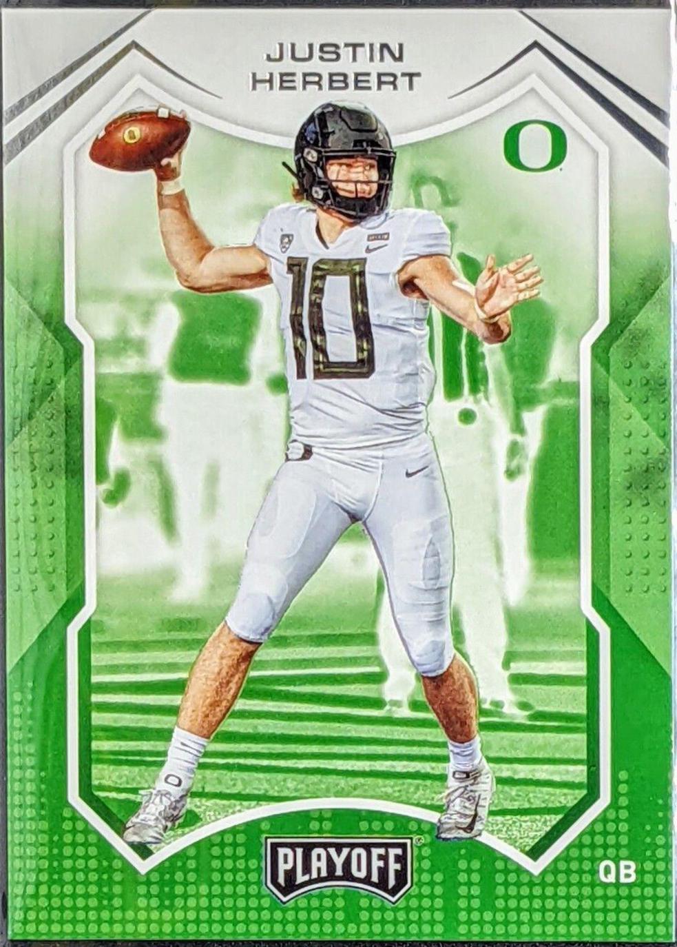 Justin Herbert #19 Football Cards 2022 Panini Chronicles Draft Picks Playoff