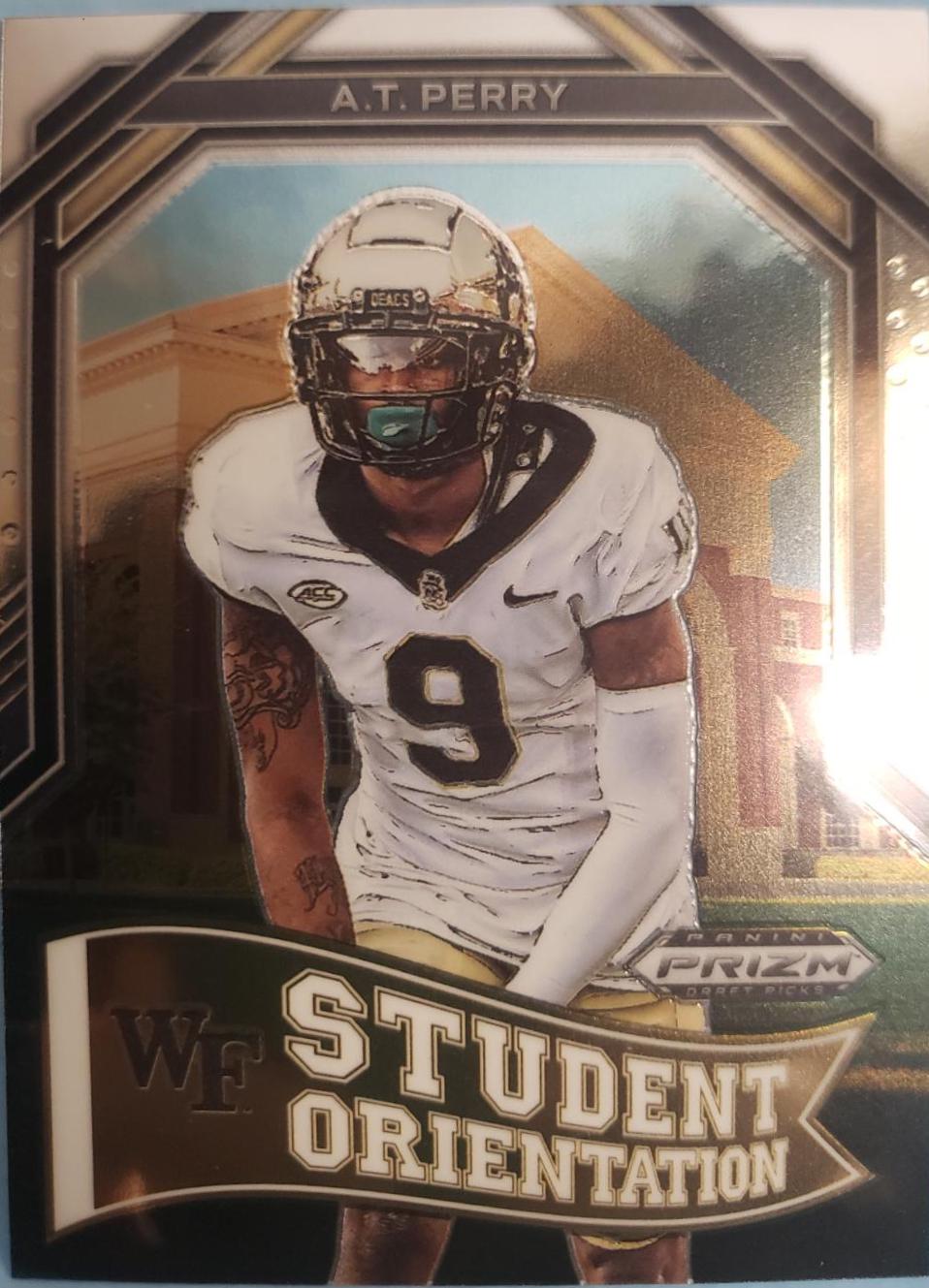 A. T. Perry #SO-12 Football Cards 2023 Panini Prizm Draft Picks Student Orientation