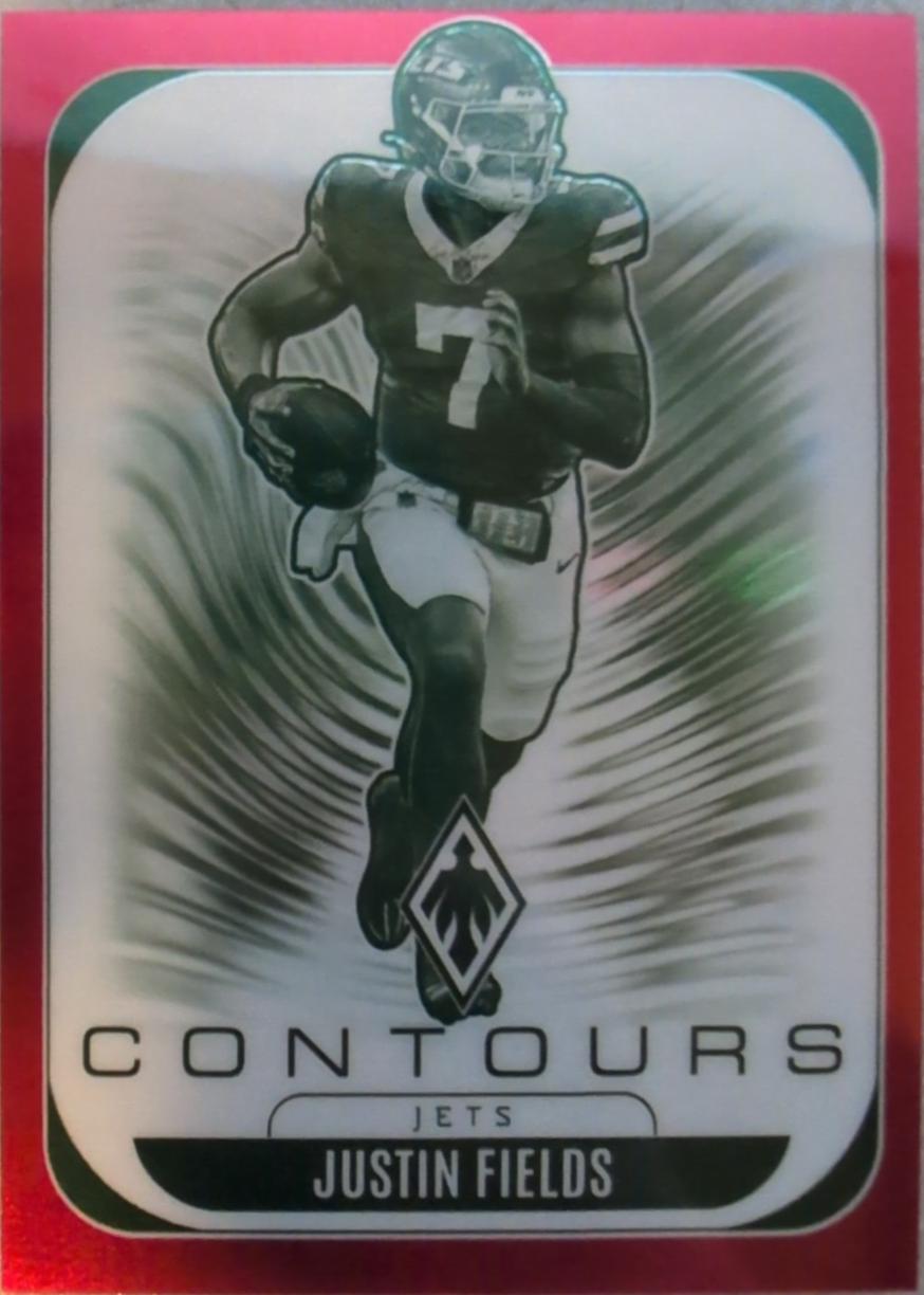 Justin Fields [Red] #25 Prices | 2025 Panini Phoenix Contours ...