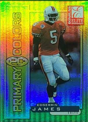 Edgerrin James #6 1999 Donruss Elite Football Primary Colors