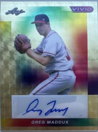 Greg Maddux #BA-GM1 2023 Leaf Vivid Autograph Baseball
