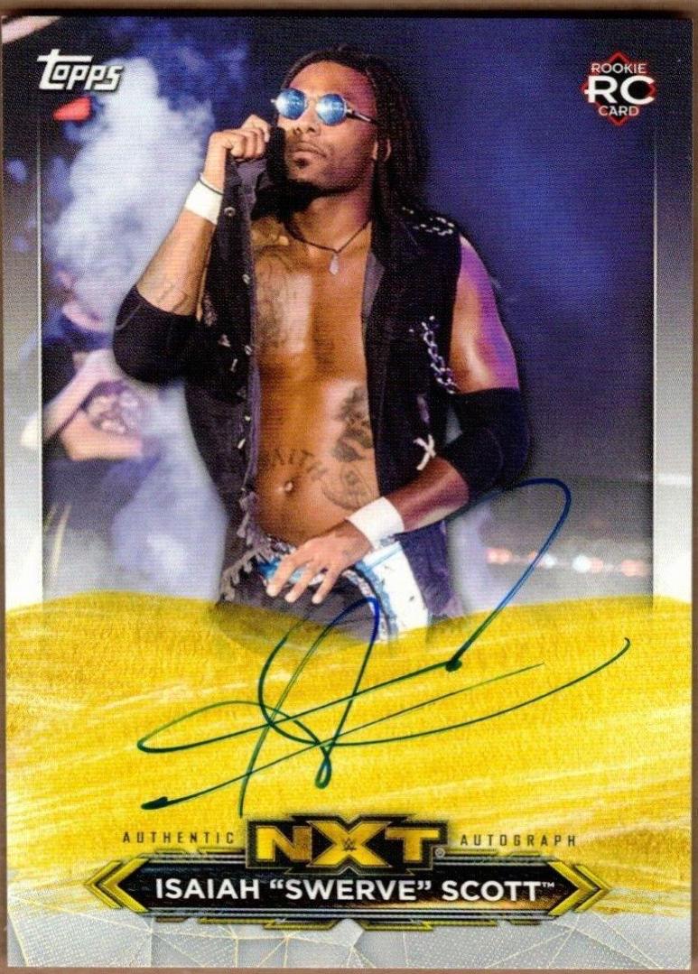 Isaiah 'Swerve' Scott #A-IS Wrestling Cards 2020 Topps WWE NXT Roster Autographs