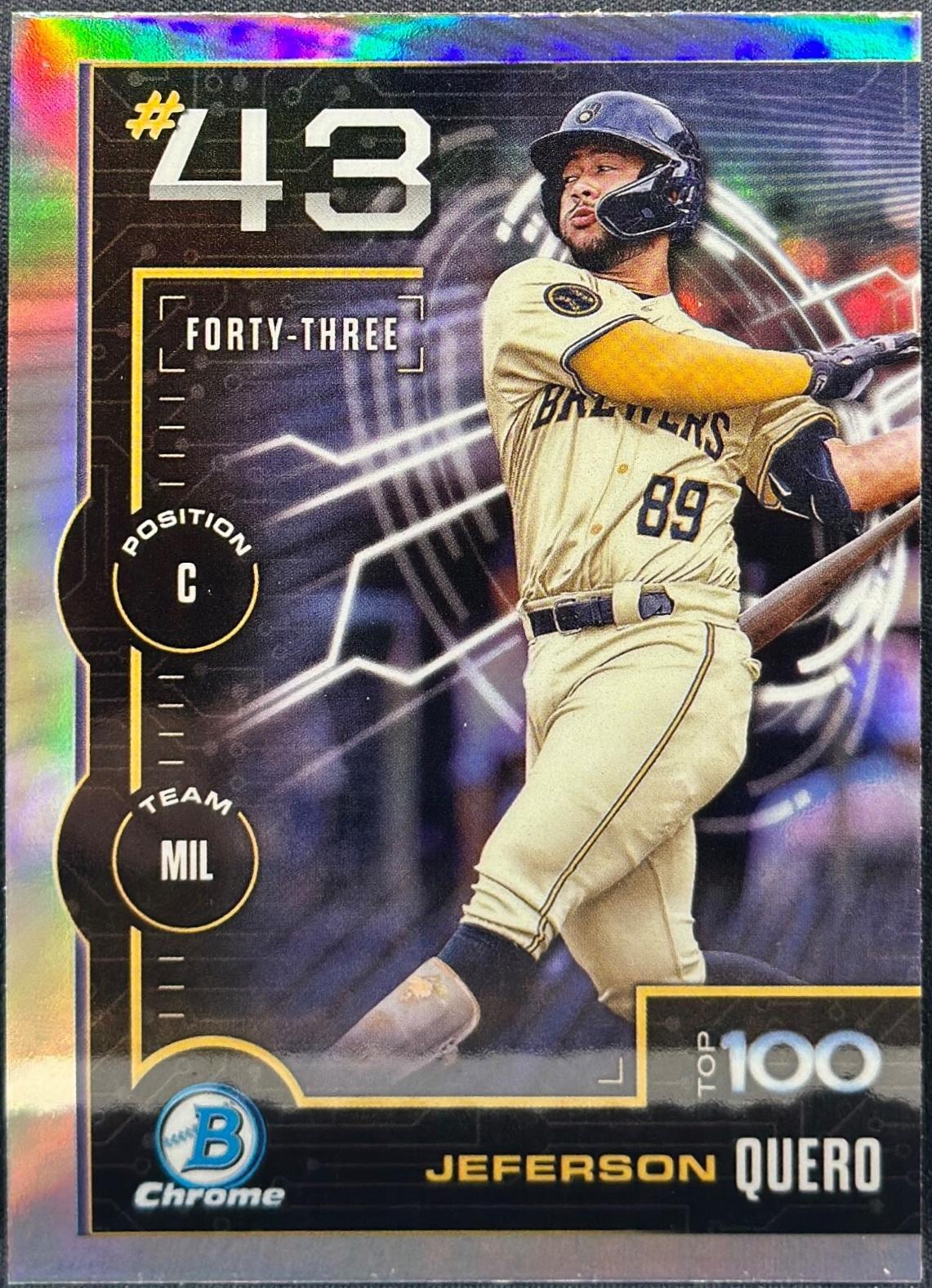 Jeferson Quero #BTP-43 Baseball Cards 2025 Bowman Scouts Top 100