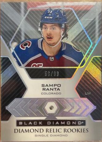 Sampo Ranta #BDR-SR 2021 Upper Deck Black Diamond Rookie Relic Hockey