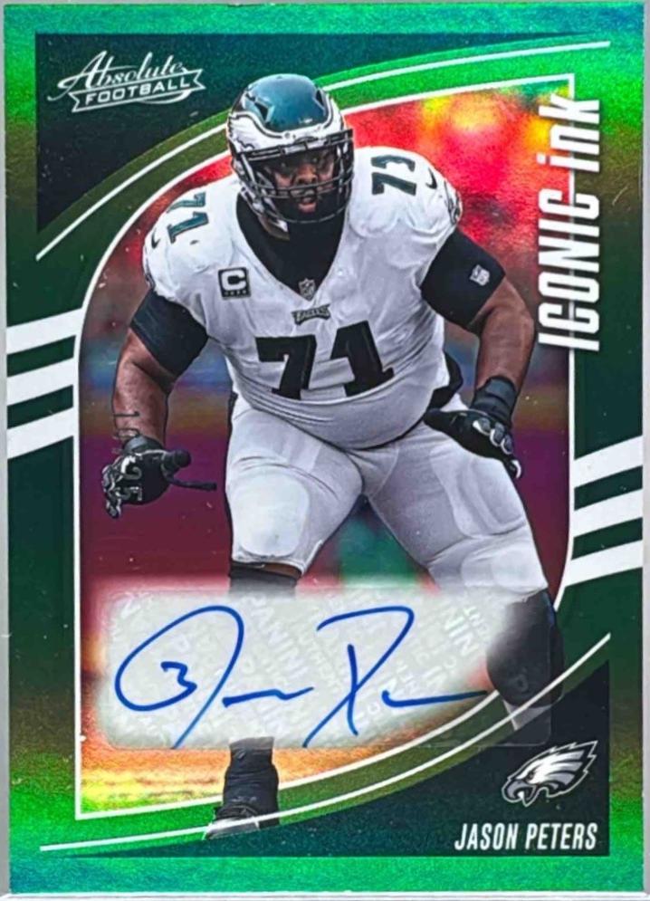 Jason Peters [Green] #II-JPS Prices | 2025 Panini Absolute Iconic Ink ...