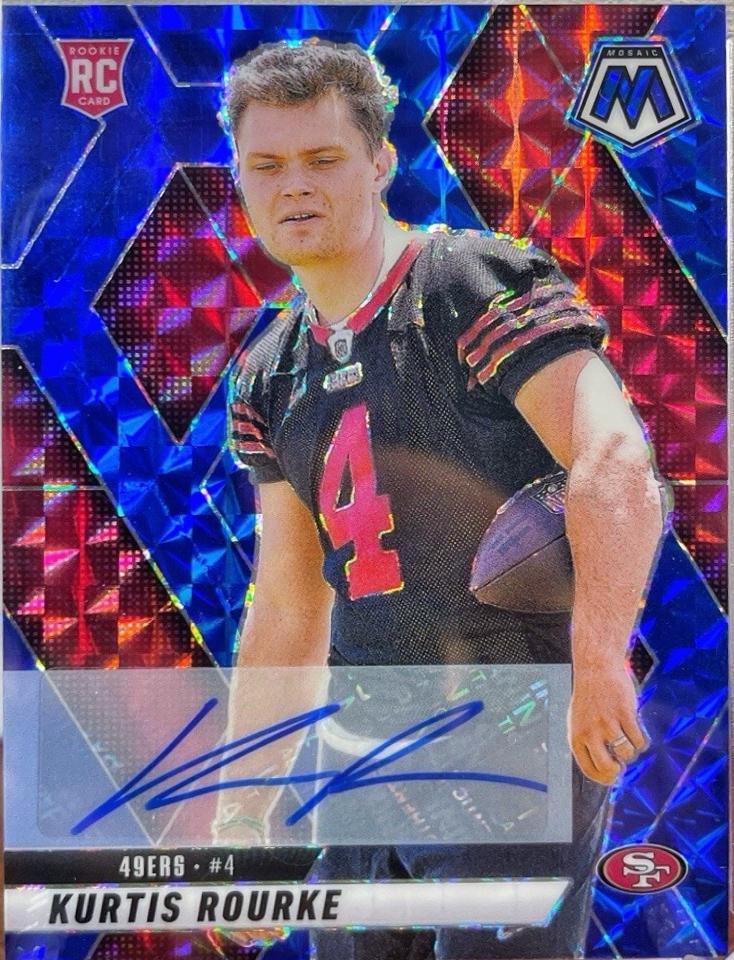 Kurtis Rourke [Blue] #368 Prices | 2025 Panini Mosaic Rookie Autographs ...