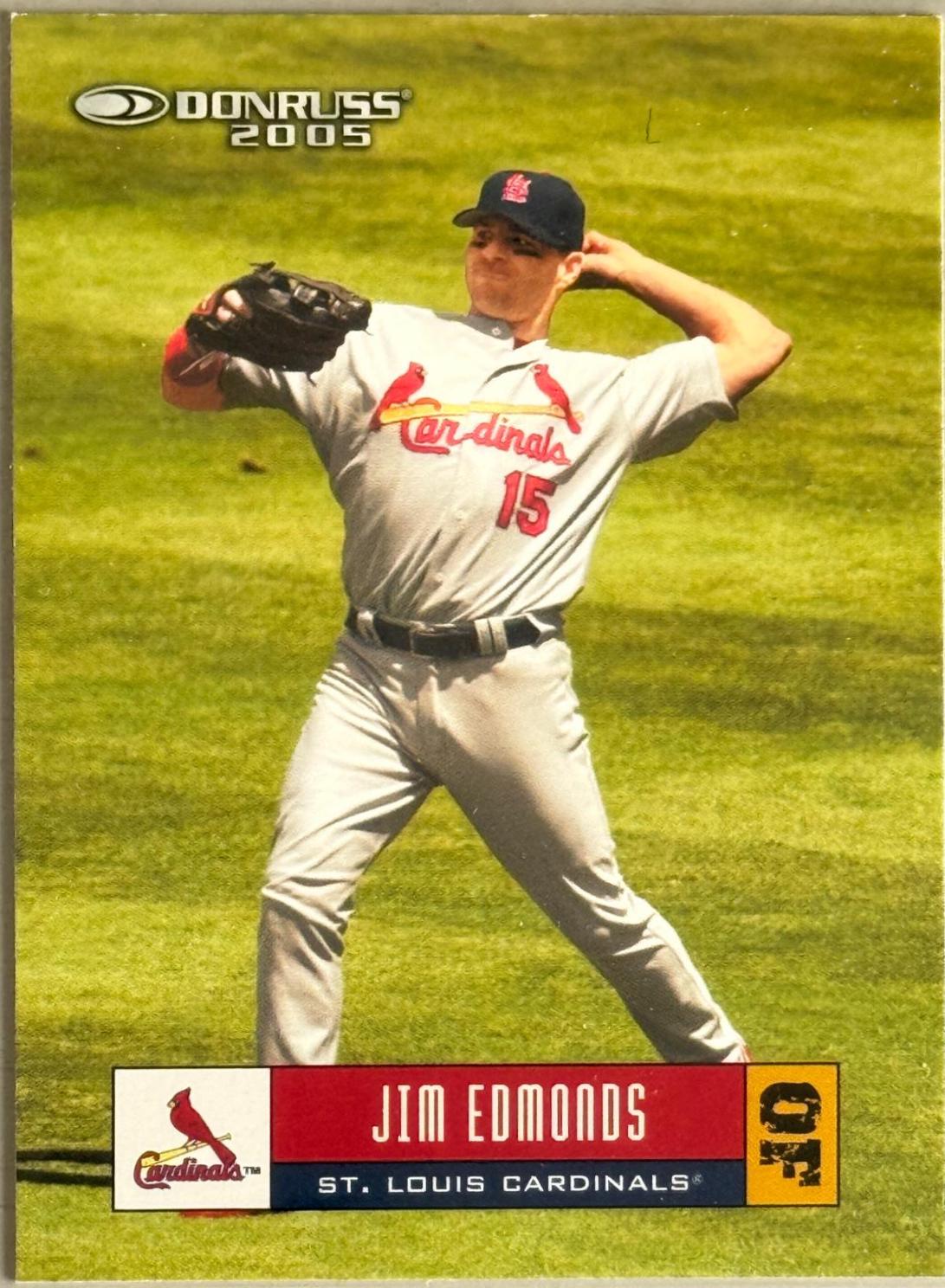 Jim Edmonds #338 Baseball Cards 2005 Donruss