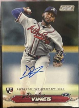Darius Vines #SCBA-DV Baseball Cards 2024 Topps Stadium Club Autograph