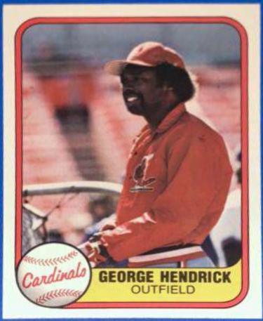 George Hendrick #542 1981 Fleer Baseball