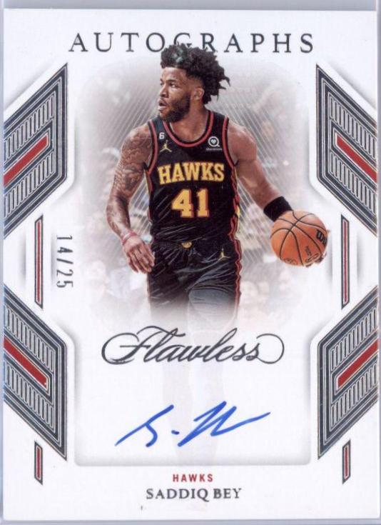 Saddiq Bey #3 Basketball Cards 2022 Panini Flawless Autograph