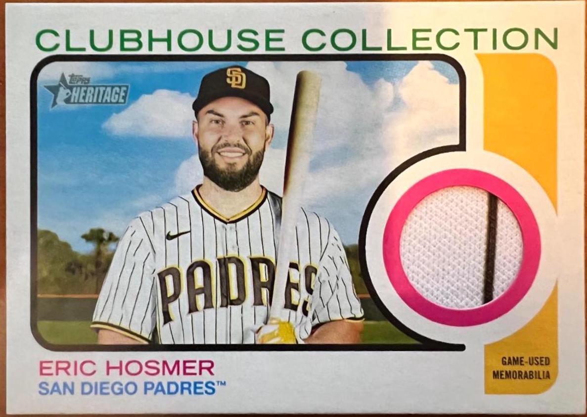 Eric Hosmer #CC-EH Baseball Cards 2022 Topps Heritage Clubhouse Collection Relics
