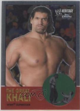 The Great Khali #7 Wrestling Cards 2007 Topps Heritage II Chrome WWE
