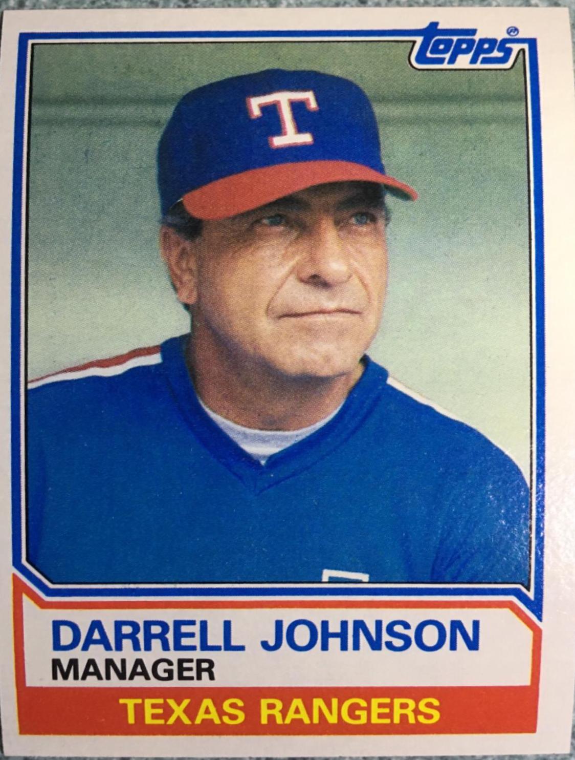 Darrell Johnson #37 Baseball Cards 1983 Topps