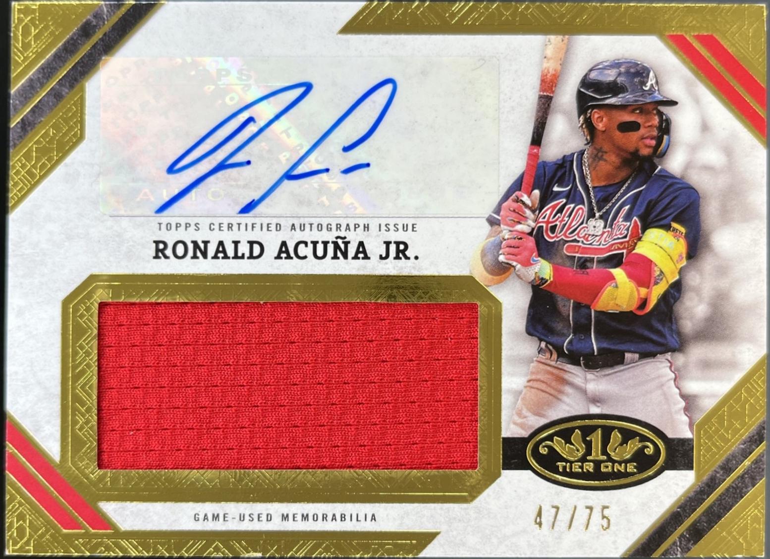 Ronald Acuna Jr. [Patch] #AJR-RA Prices | 2025 Topps Tier One