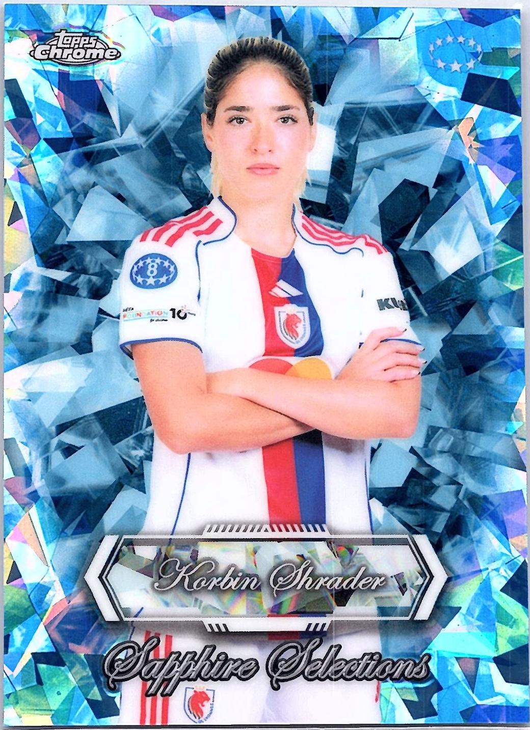 Korbin Shrader #SS-11 2025 Topps Chrome Sapphire Uwcl Selections Soccer