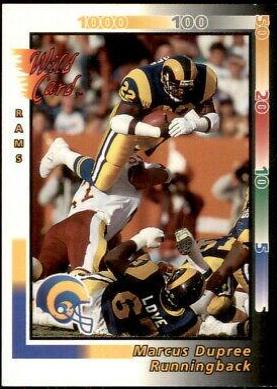 Marcus Dupree #2 Football Cards 1992 Wild Card