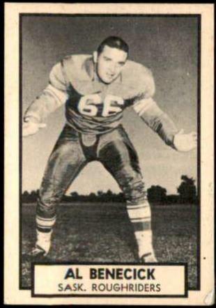 Al Benecick #116 1962 Topps Cfl Football