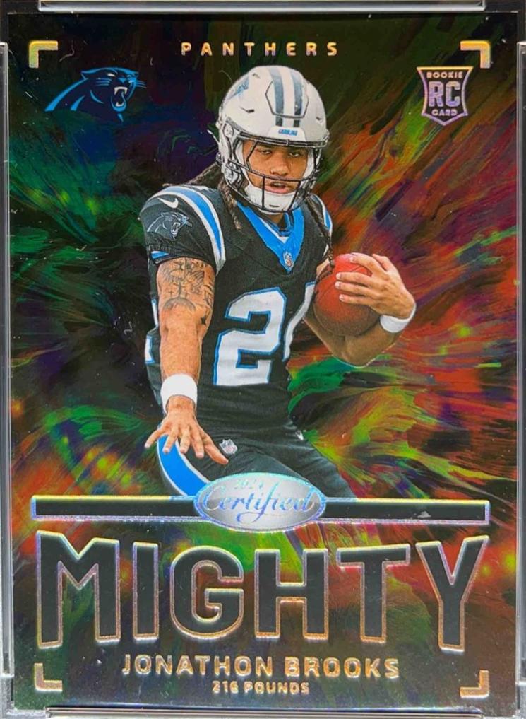 Jonathon Brooks #TM-JB Football Cards 2024 Panini Certified The Mighty