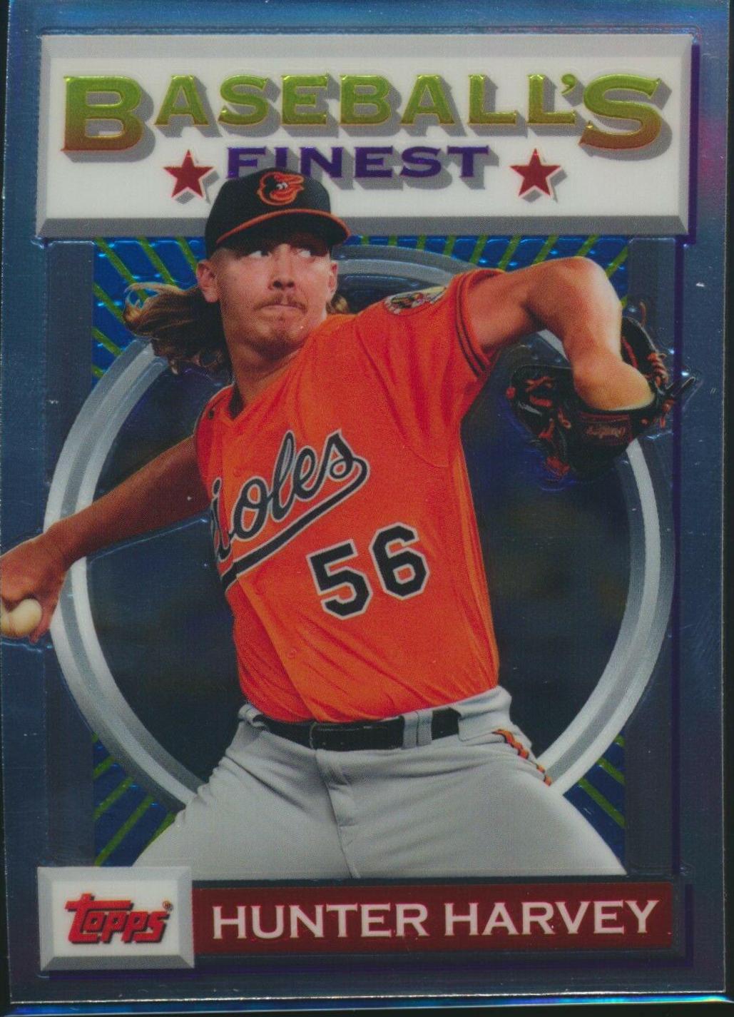 Hunter Harvey #8 Baseball Cards 2020 Topps Finest Flashbacks