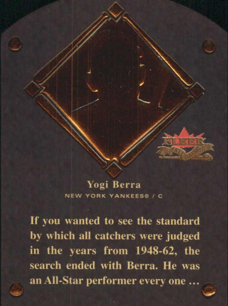Yogi Berra #13 Baseball Cards 2002 Fleer Fall Classic HOF Plaque
