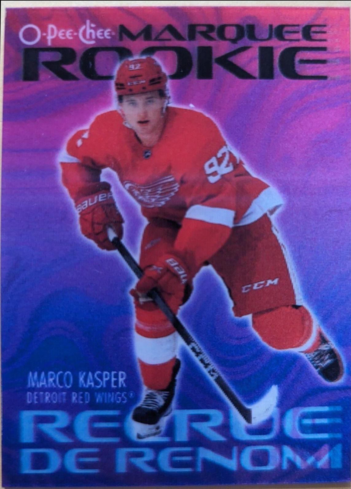 Marco Kasper #3D-MK Hockey Cards 2023 O-Pee-Chee 3-D Marquee Rookie