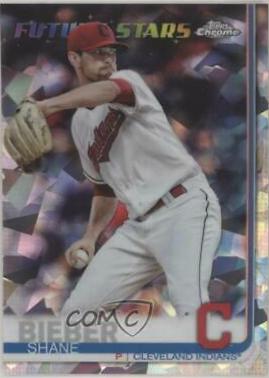 Shane Bieber #271 Baseball Cards 2019 Topps Chrome Sapphire