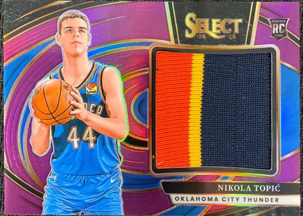 Nikola Topic #7 2024 Panini Select Jumbo Rookie Swatch Basketball