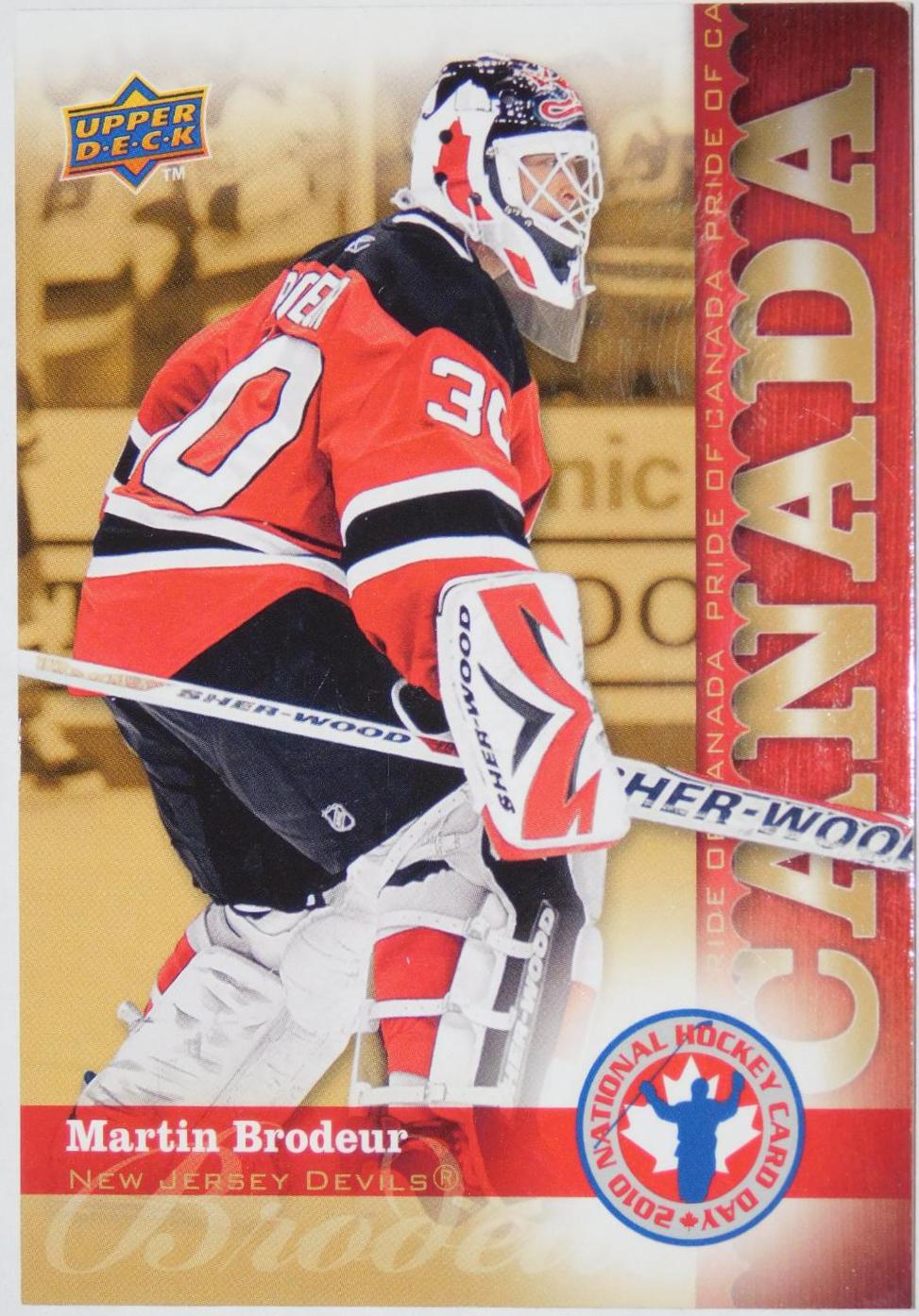 MARTIN BRODEUR #HCD8 Hockey Cards 2010 Upper Deck Hockey Card Day