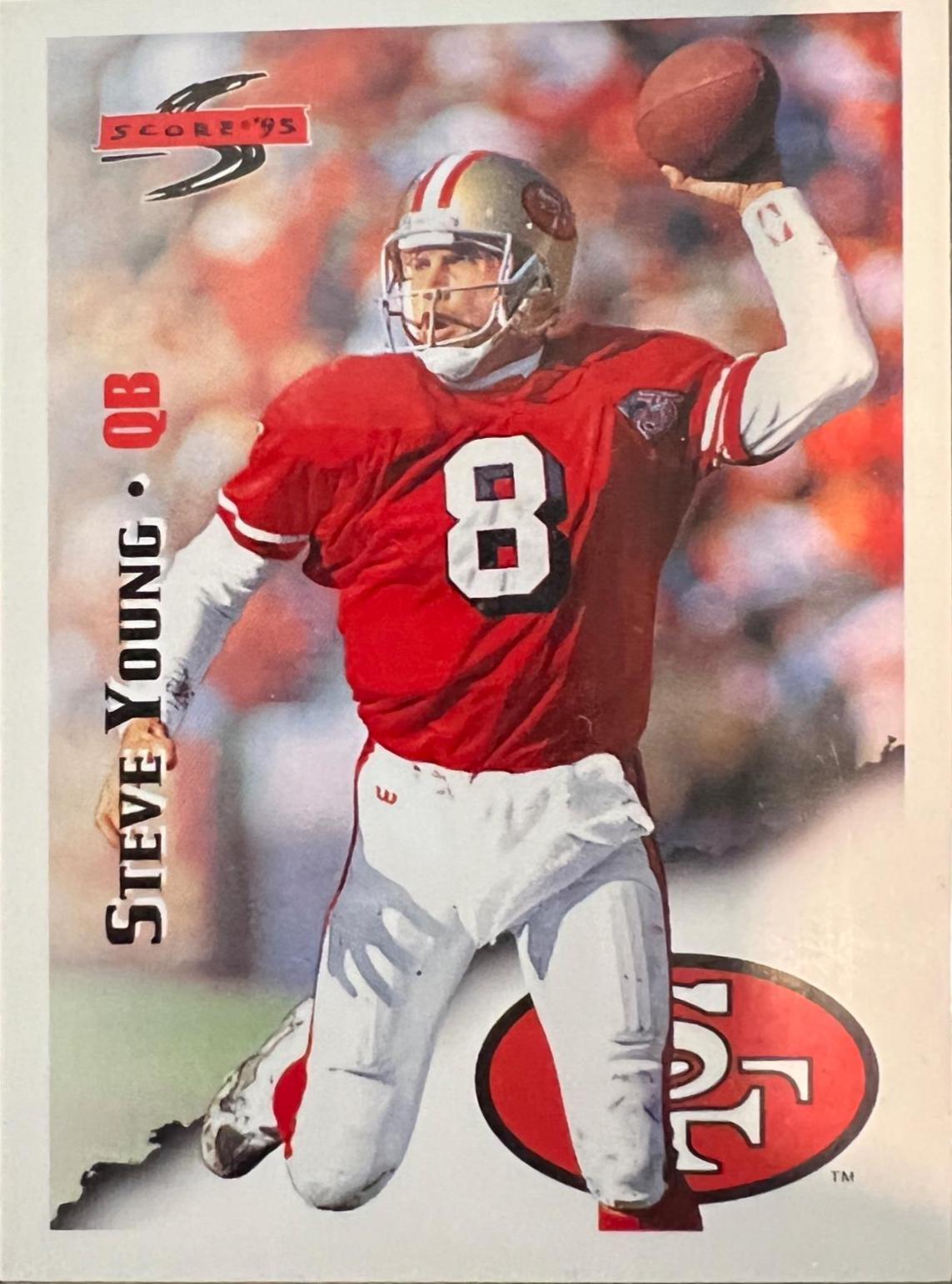 Steve Young #1 Football Cards 1995 Panini Score