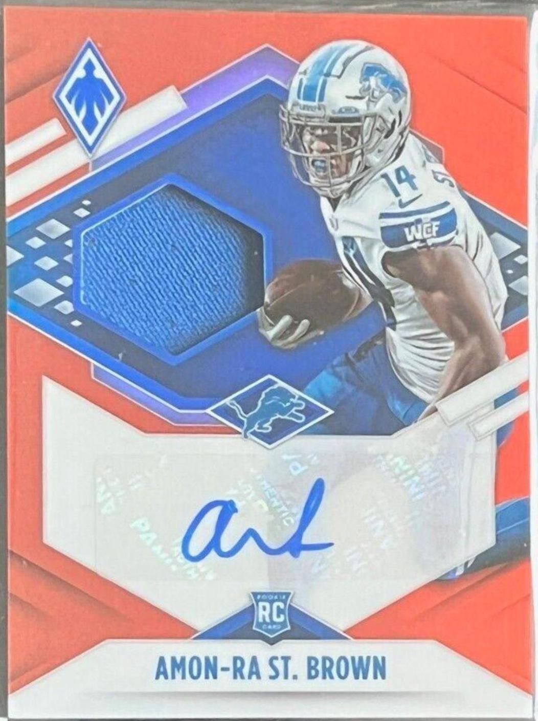 Amon Ra St. Brown [Orange Autograph] #131 Prices | 2021 Panini