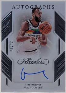 Rudy Gobert #7 Basketball Cards 2022 Panini Flawless Autograph
