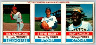 Manny Sanguillen, Steve Busby, Ted Sizemore