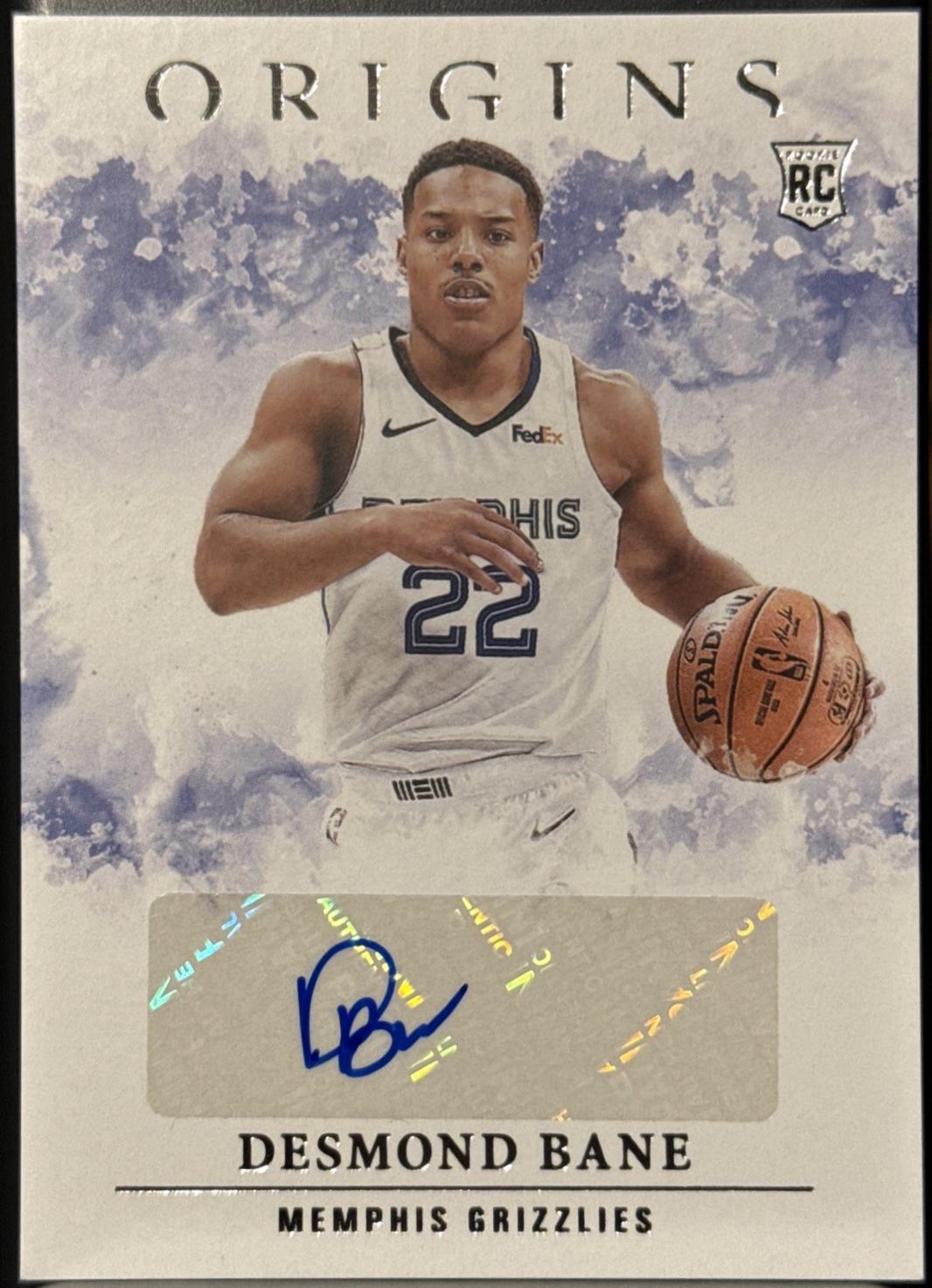 Desmond Bane #RA-BAN Basketball Cards 2020 Panini Origins Rookie Autographs