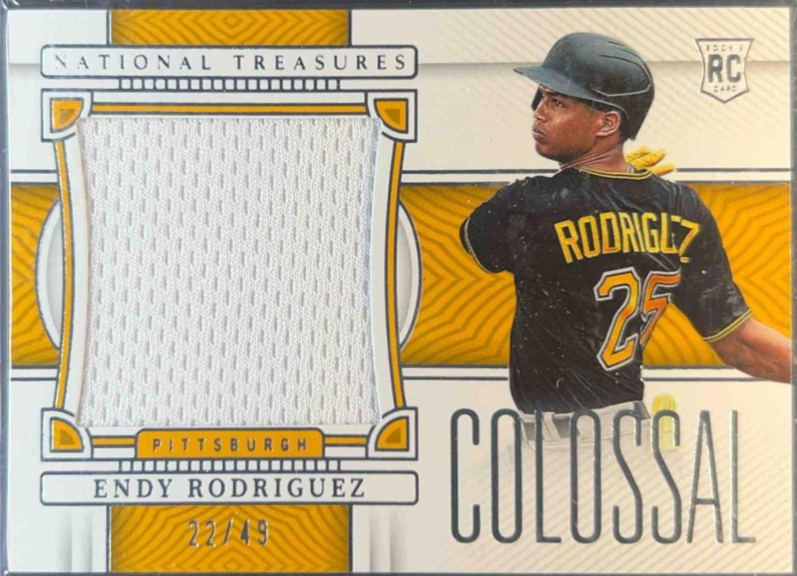 Endy Rodriguez #2 Baseball Cards 2023 Panini National Treasures Colossal Materials