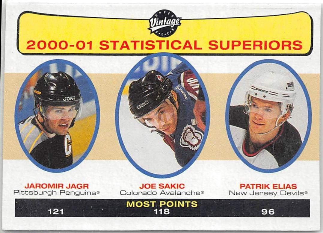 Jaromir Jagr / Joe Sakic / Patrik Elias #263 2001-02 Upper Deck Vintage Hockey