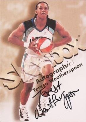 Teresa Weatherspoon #13 Basketball Cards 1999 Hoops WNBA Autographics