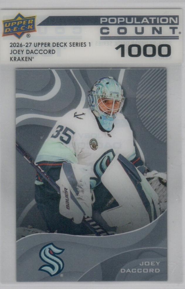 Joey Daccord #PC-2 2026 Upper Deck Population Count Hockey