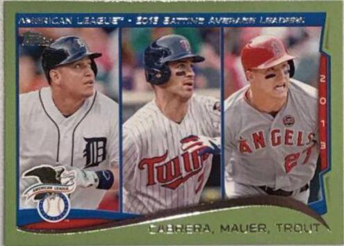 Joe Mauer / Miguel Cabrera / Mike Trout [Green] #103