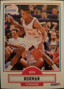 Ken Norman #88 Basketball Cards 1990 Fleer