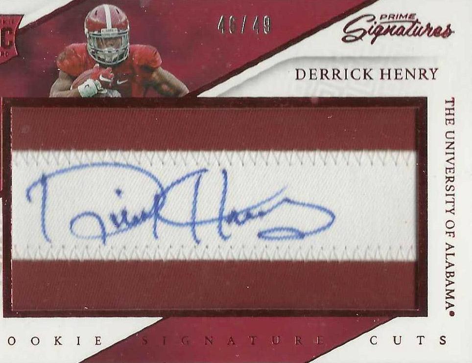 Derrick Henry #278 Football Cards 2016 Panini Prime Signatures Rookie Cuts
