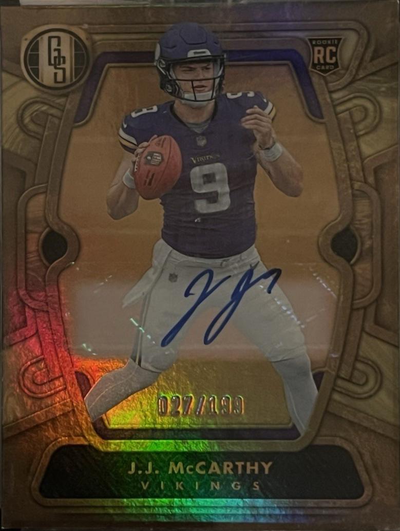 J.J. McCarthy #113 Football Cards 2024 Panini Gold Standard Autograph